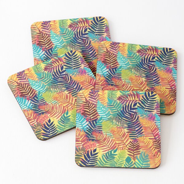Item preview, Abstract Colorful Palm Leaf Pattern designed and sold by calibrit.