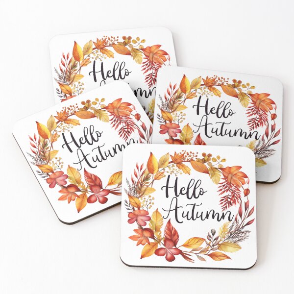 Item preview, “Hello Autumn” fall boho deco wreath designed and sold by Chestnut Falls Studio.