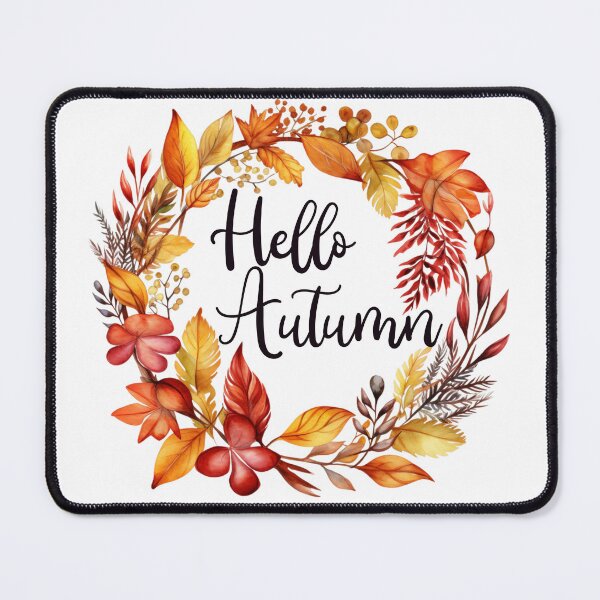 Item preview, “Hello Autumn” fall boho deco wreath designed and sold by Chestnut Falls Studio.