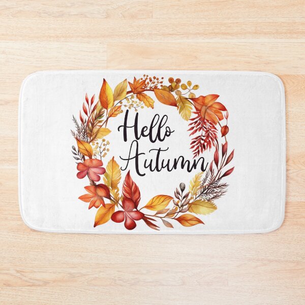 Item preview, “Hello Autumn” fall boho deco wreath designed and sold by Chestnut Falls Studio.