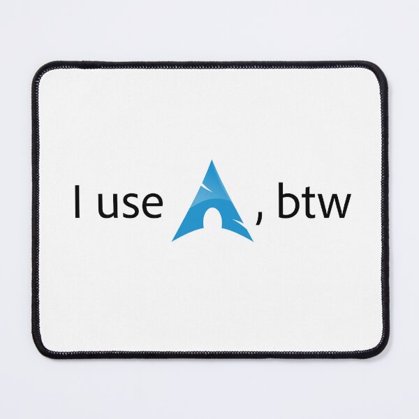 Item preview, I Use Arch, Btw – Linux Meme Shirt designed and sold by pizzapiano.