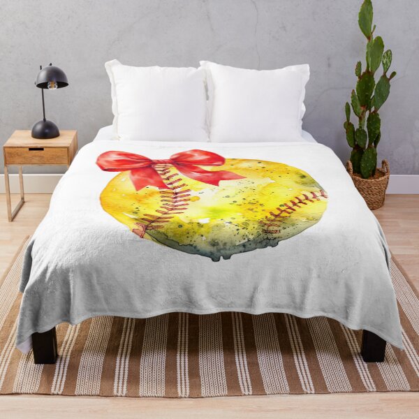 Item preview, Baseball Softball with Red Bow Watercolor designed and sold by JoelFox165.