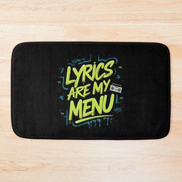 Item preview, Lyrics are my Menu HIp Hop designed and sold by RadDeck.