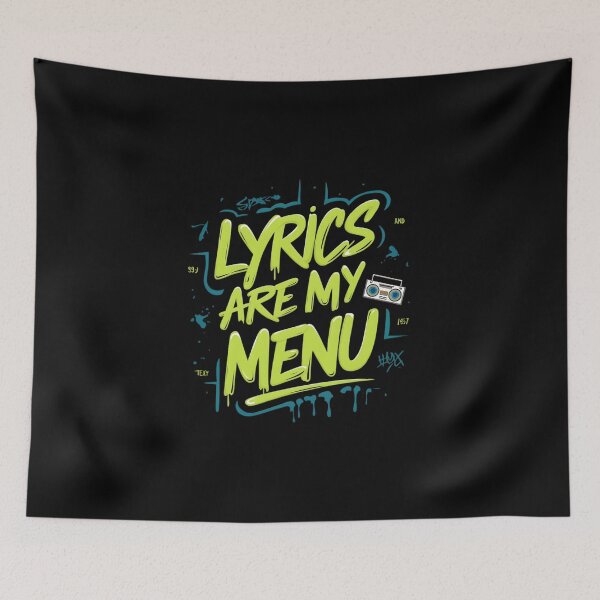 Item preview, Lyrics are my Menu HIp Hop designed and sold by RadDeck.
