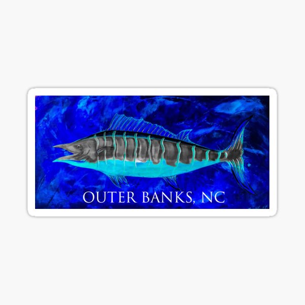 Vista previa del artículo con la obra «Salty Wahoo Outer Banks», diseñado y vendido por barryknauff.