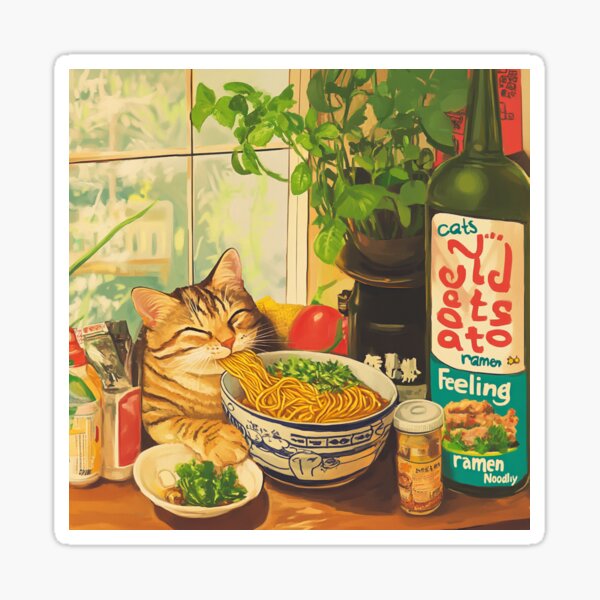Vista previa del artículo con la obra «Sintiéndose fideos», diseñado y vendido por Funderland~.