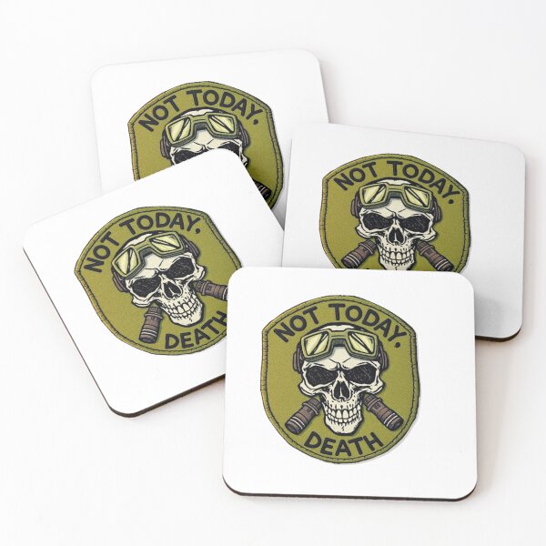 Item preview, Not Today, Death – Tactical Skull Patch Design designed and sold by enerjik.