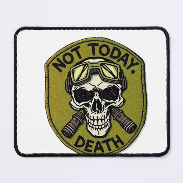 Item preview, Not Today, Death – Tactical Skull Patch Design designed and sold by enerjik.