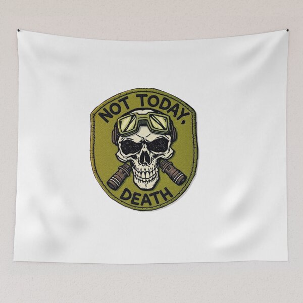 Item preview, Not Today, Death – Tactical Skull Patch Design designed and sold by enerjik.