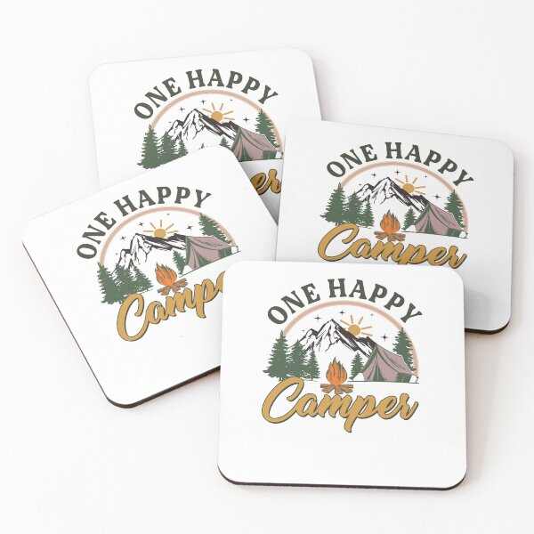 Item preview, One Happy Camper Retro Camping Design designed and sold by JoelFox165.