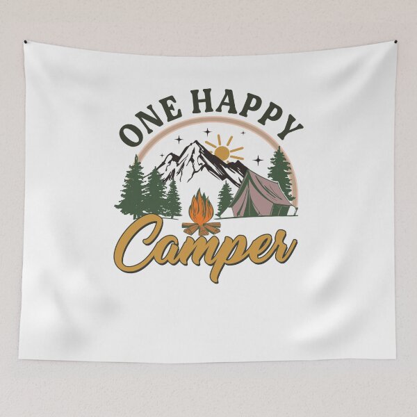Item preview, One Happy Camper Retro Camping Design designed and sold by JoelFox165.