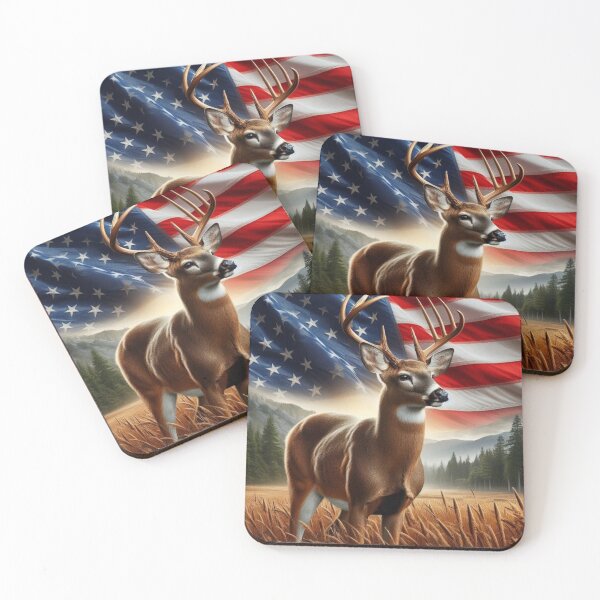 Item preview, American Flag and Deer designed and sold by Rob5Designs.
