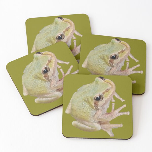 Item preview, Pacific Tree Frog green bg designed and sold by Lizzilzil.