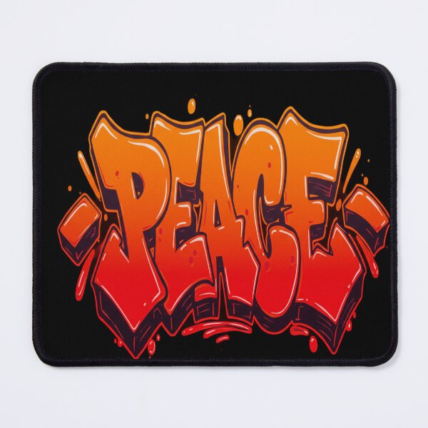 Item preview, PEACE Red & Orange ombre Graffiti designed and sold by Pacific Creations.