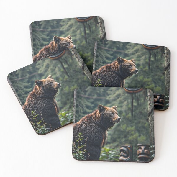 Item preview, Grizzly and Totem Spirit Scene designed and sold by Skye Ryan-Evans.