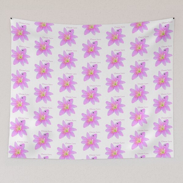 Item preview, Choose love, pink rain lily  designed and sold by Josephine Ethereal.