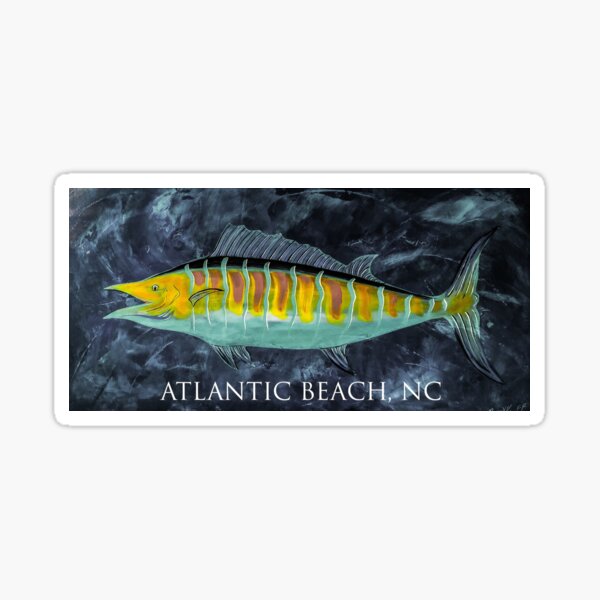 Vista previa del artículo con la obra «Salty Wahoo Atlantic Beach», diseñado y vendido por barryknauff.