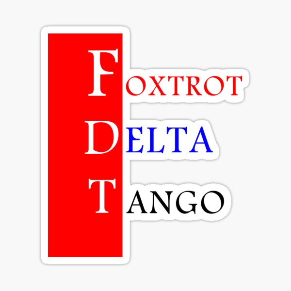 Vista previa del artículo con la obra «tango delta foxtrot», diseñado y vendido por vpsophia.
