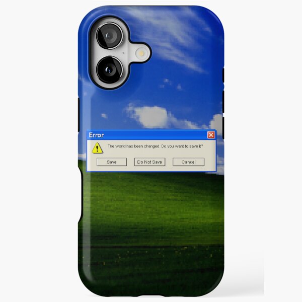 The world has been changed - Y2K Frutiger Aero Windows XP Retro Meme iPhone Tough Case