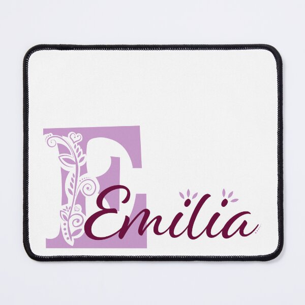 Item preview, Personalized name art – Emilia with floral details designed and sold by sabantha.
