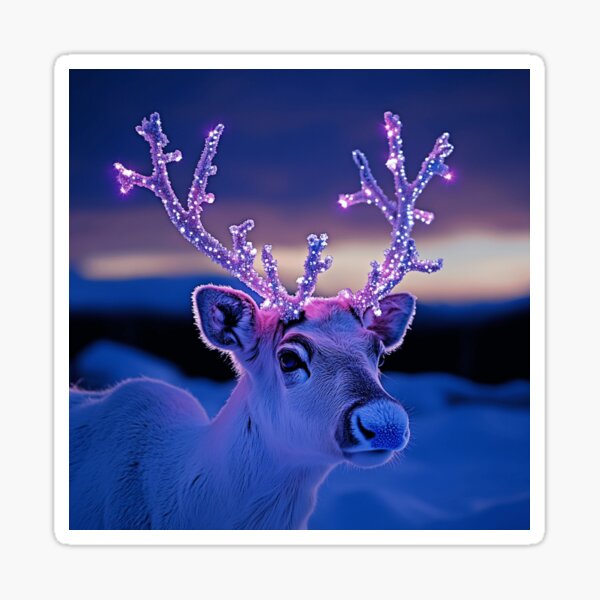 Item preview, Reindeer With Sparkling Antlers designed and sold by Nocturne  Paws.