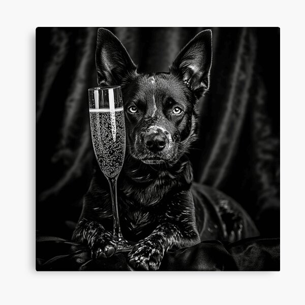 Item preview, Cattle Dog With A Champagne designed and sold by Nocturne  Paws.