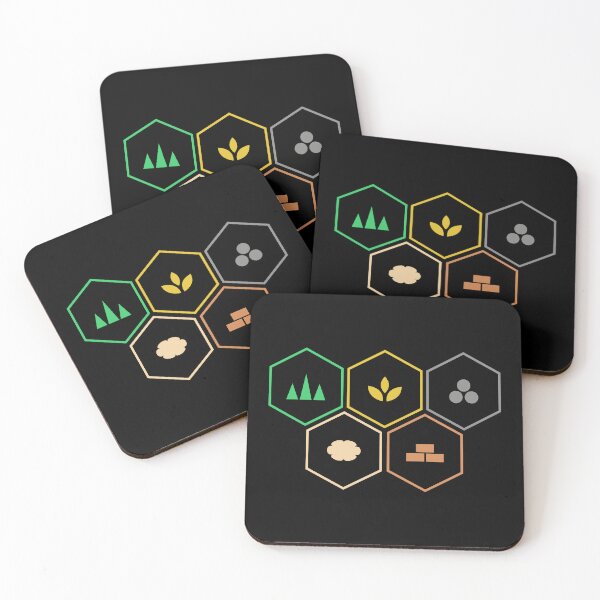 Item preview, Abstract Settlers Resource Symbols Boardgames designed and sold by pixeptional.