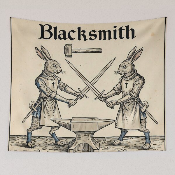 Item preview, Blacksmith Rabbits KCD designed and sold by Space Hyenas.