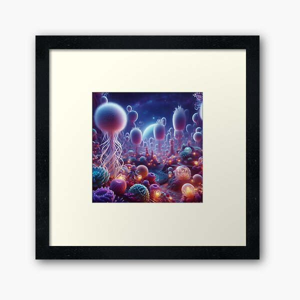 Item preview, Midnight Space Flowers Bloom Sci-Fi Fantasy Botanical Garden Art designed and sold by DreamSculptress.