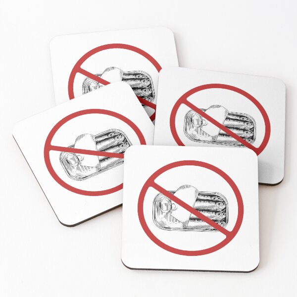 Item preview, Prohibited Canned Sardines Sign, Black, Red, White Signage designed and sold by AASparksDesigns.