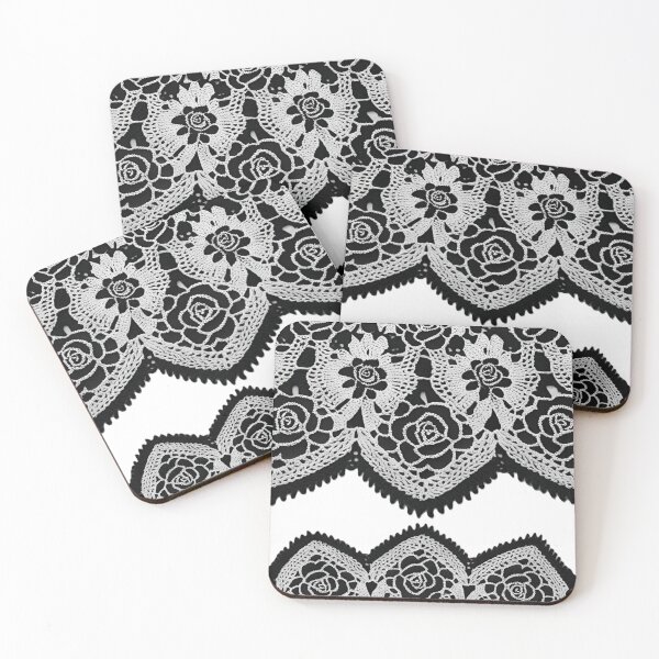 Item preview, Retro 50s floral pattern - Lace and crochet parts  designed and sold by Atarac.