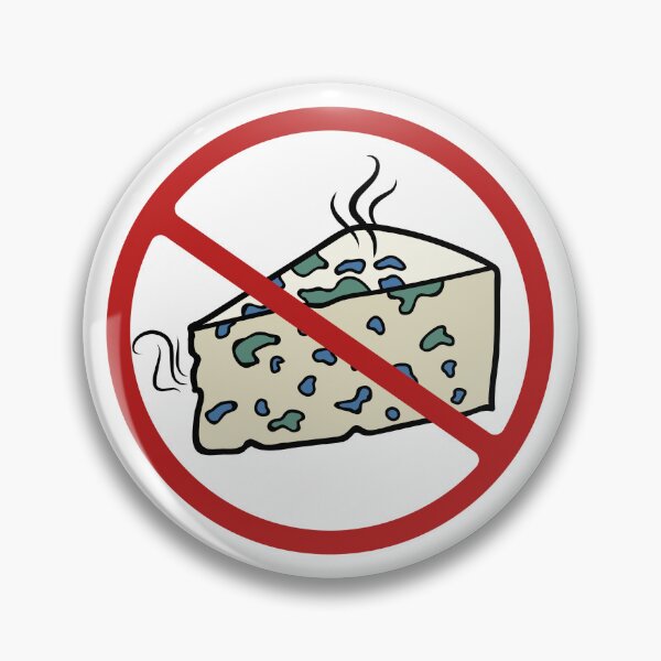 Item preview, Prohibited Stinky Cheese Sign, Black, Red, White, Blue, Signage designed and sold by AASparksDesigns.