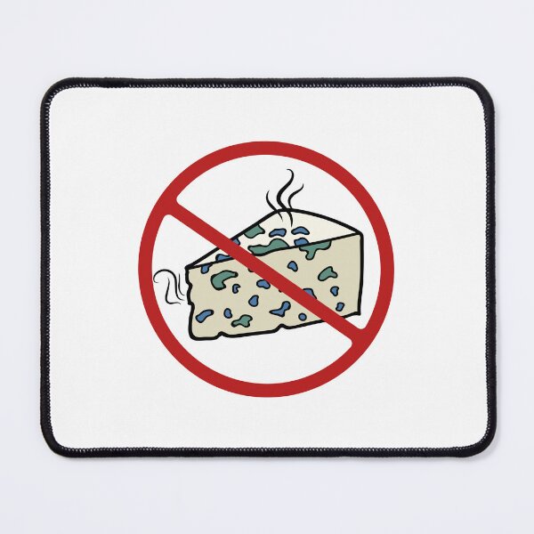 Item preview, Prohibited Stinky Cheese Sign, Black, Red, White, Blue, Signage designed and sold by AASparksDesigns.