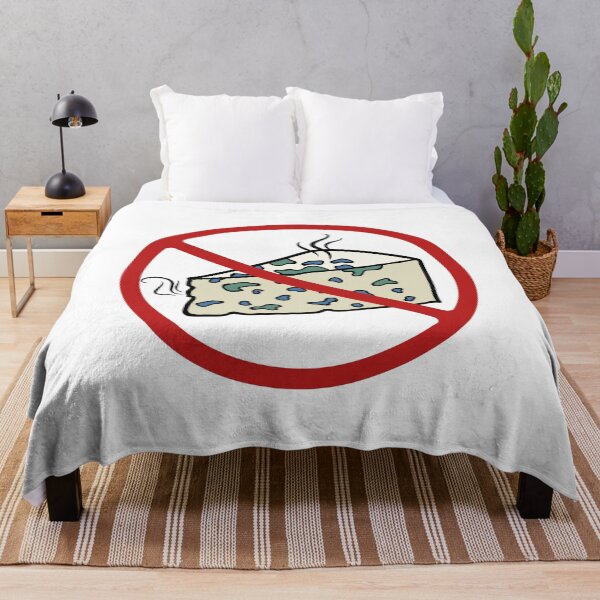 Item preview, Prohibited Stinky Cheese Sign, Black, Red, White, Blue, Signage designed and sold by AASparksDesigns.