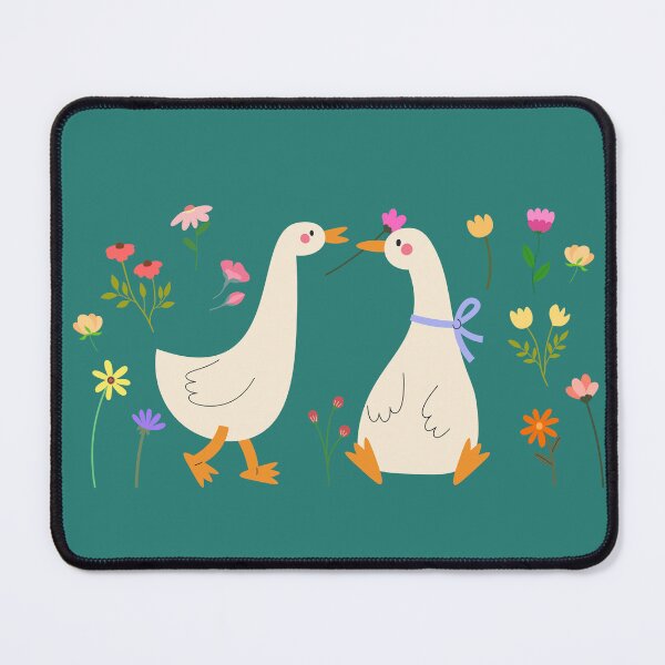 Item preview, Charming Goose Couple & Floral Garden – Cute Farmhouse Animal Design designed and sold by TheBeeKindSpace.
