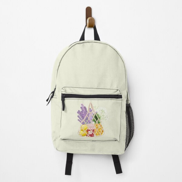 Item preview, Rustic French Market Bag with Lavender, Lemons, and Pineapple – Cottagecore Aesthetic designed and sold by Stickers by @molllyclare.