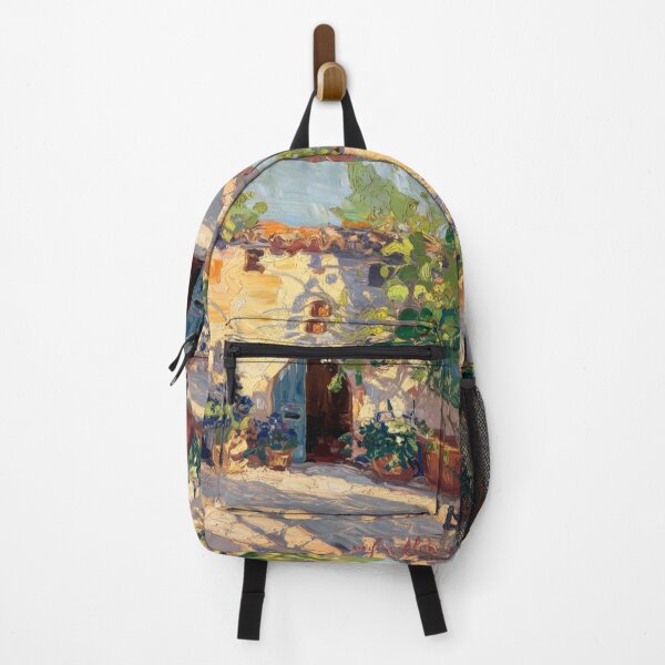 Item preview, Provence Stone Cottage with Blue Door – Sunlit Impressionist Painting designed and sold by CARRAANN.
