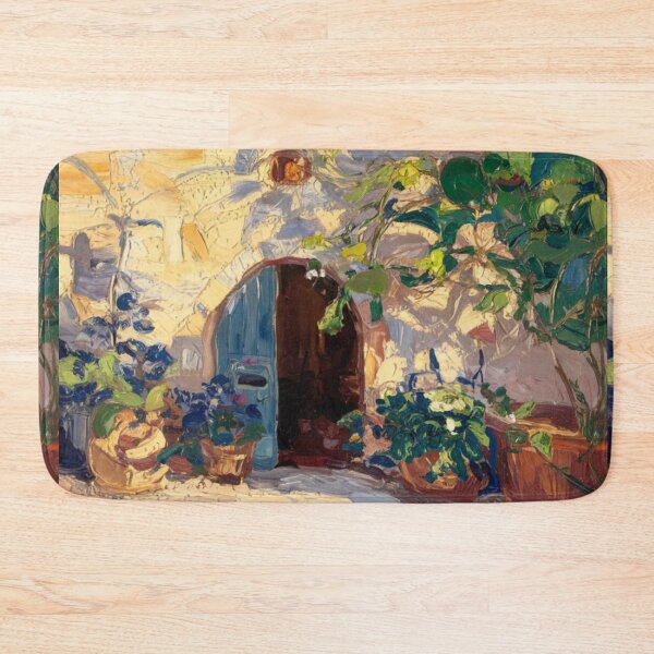 Item preview, Provence Stone Cottage with Blue Door – Sunlit Impressionist Painting designed and sold by CARRAANN.