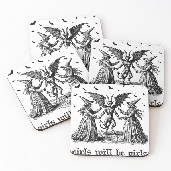 Item preview, Girls Will Be Girls Witch Halloween - Feminist, Ironic  Aesthetic, Spooky Witchy  designed and sold by Becki-Studio.