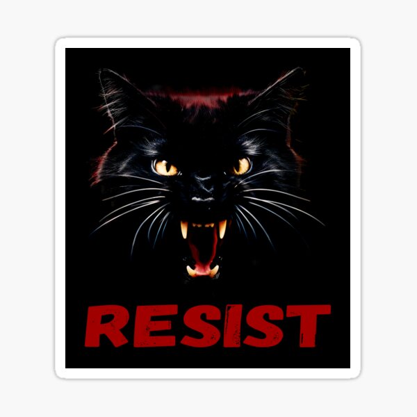 Item preview, Resist - Fierce Black Cat designed and sold by LeftAF.