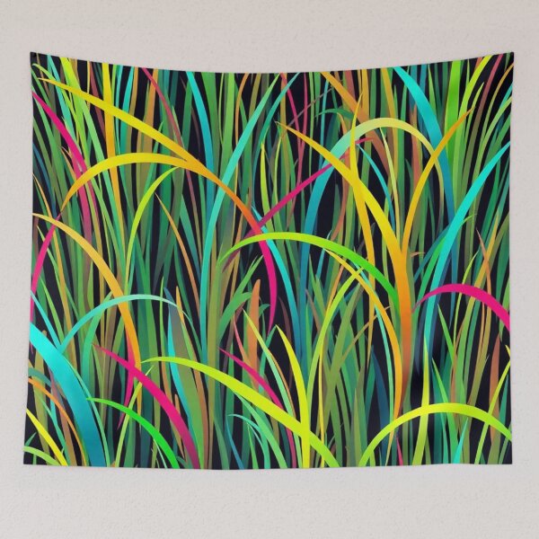 Item preview, Abstract Colorful Blades of Grass Pattern designed and sold by calibrit.
