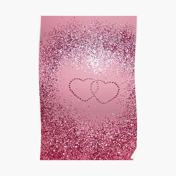 In Love Sparkling Glitter Hearts #2 (Faux Glitter) #red #decor