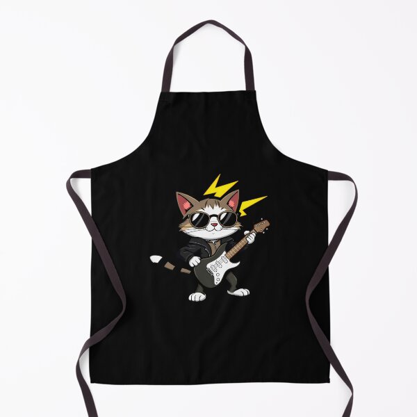 Item preview, Badass Cat Rockstar – The Ultimate Guitar Shredder designed and sold by Meow Cat.