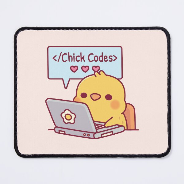 Item preview, Cute Chick Coding On Laptop Chick Codes Funny designed and sold by rustydoodle.