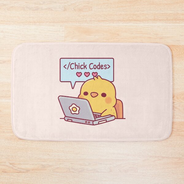 Item preview, Cute Chick Coding On Laptop Chick Codes Funny designed and sold by rustydoodle.