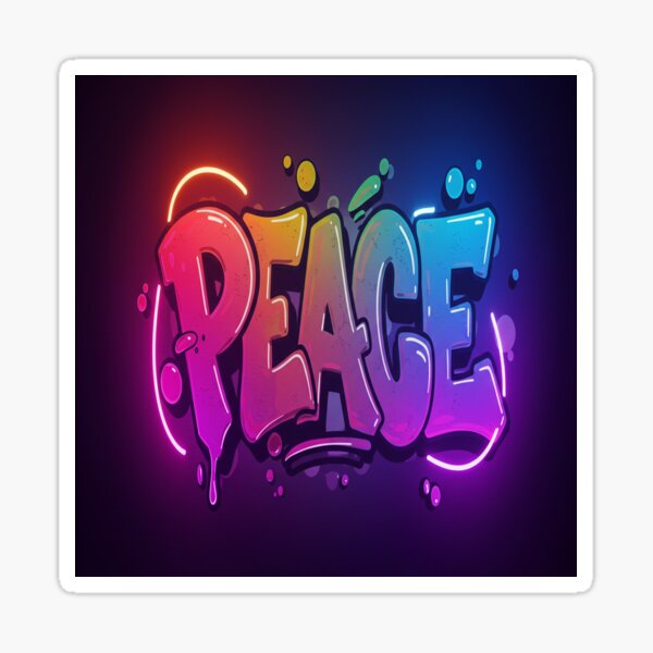 Item preview, PEACE Neon Rainbow designed and sold by Pacific Creations.