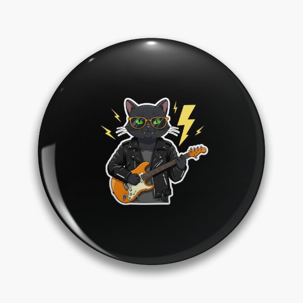 Item preview, Badass Cat Metalhead – Hardcore Feline Rocker designed and sold by Meow Cat.