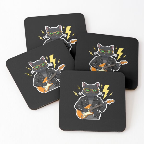 Item preview, Badass Cat Metalhead – Hardcore Feline Rocker designed and sold by Meow Cat.