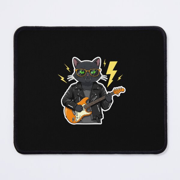 Item preview, Badass Cat Metalhead – Hardcore Feline Rocker designed and sold by Meow Cat.