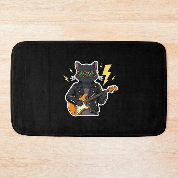 Item preview, Badass Cat Metalhead – Hardcore Feline Rocker designed and sold by Meow Cat.